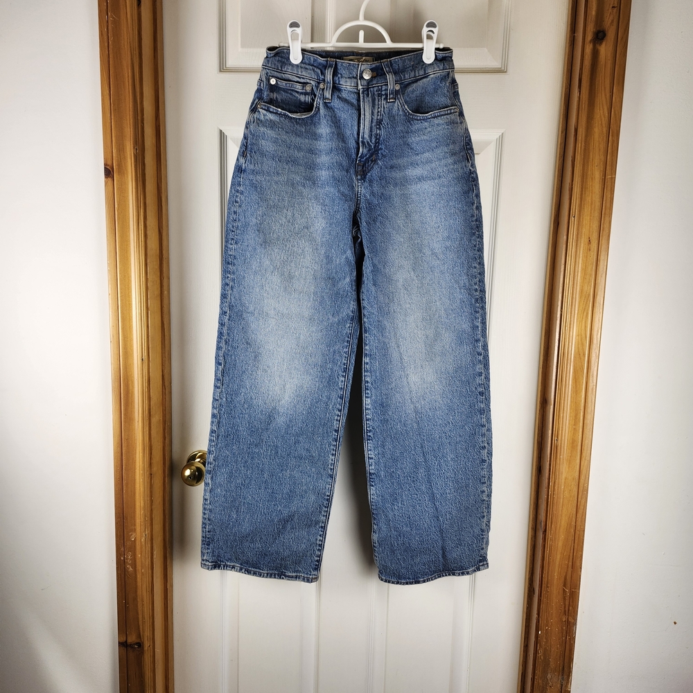 Madewell women's the perfect vintage wide leg jeans Light Indigo Blue NR475 26 - Picture 3 of 17